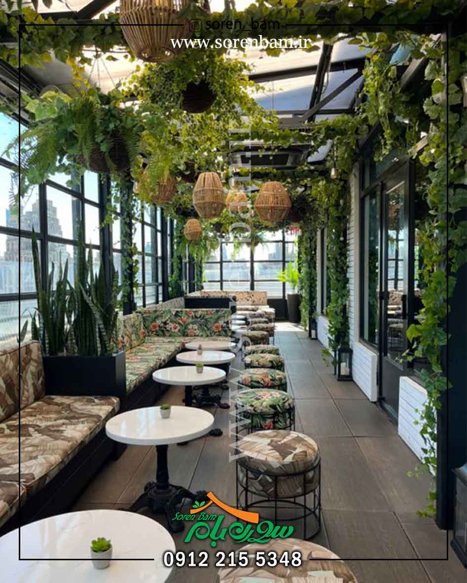 طراحی باغ رستوران مدرن