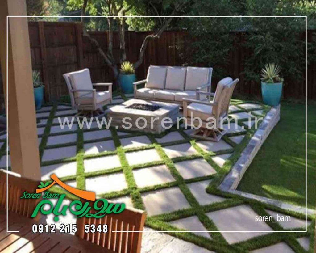 چمن مصنوعی در محوطه سازی