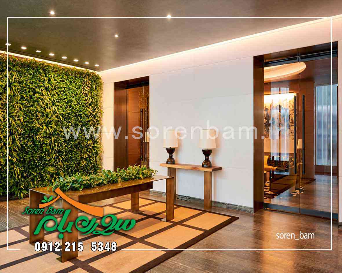اجرای دیوار سبز در لابی هتل