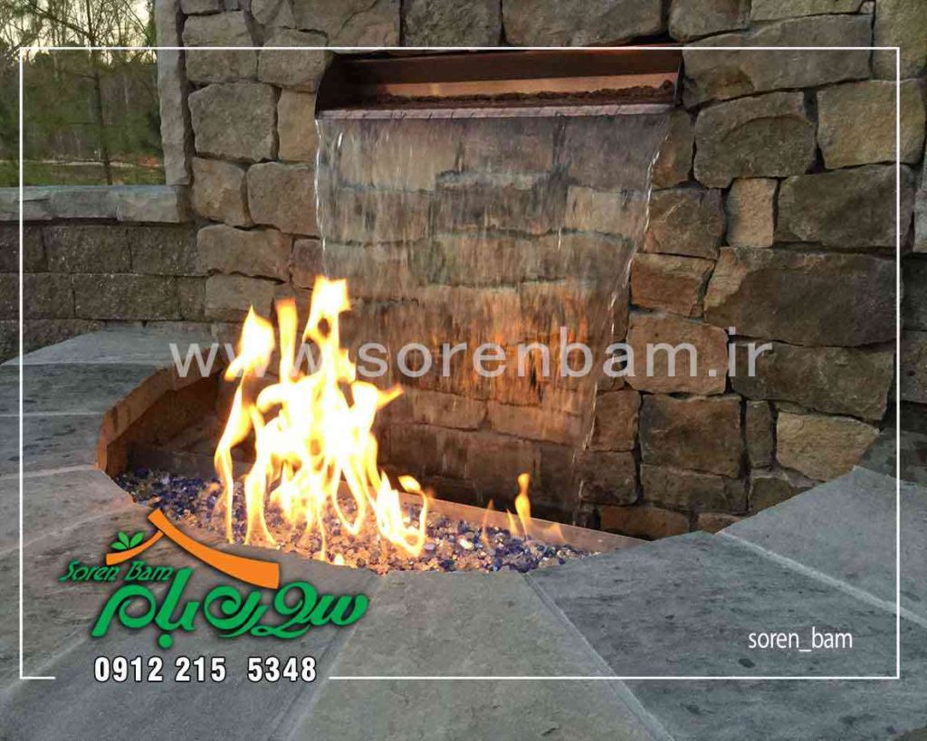 آبنما آب و آتش در محوطه سازی
