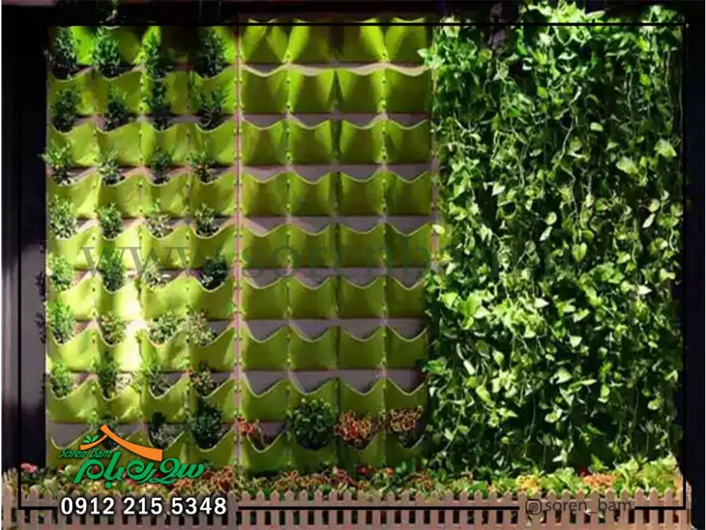 دیوار سبز سیستم نمد پلیمری