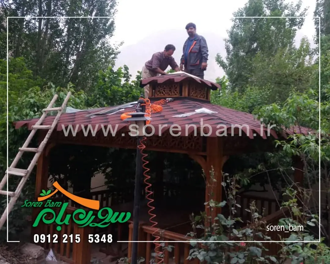 اجرای آلاچیق چوبی گزانه