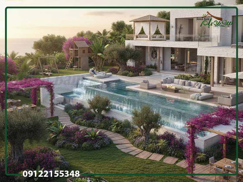 نگهداری و پایداری در طراحی منظر ویلاهای لوکس
