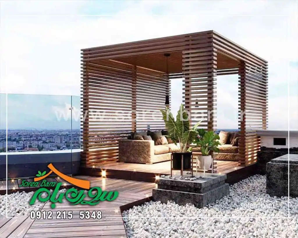 قلوه سنگ طبیعی در روف گاردن