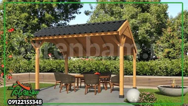 آلاچیق چوبی باز