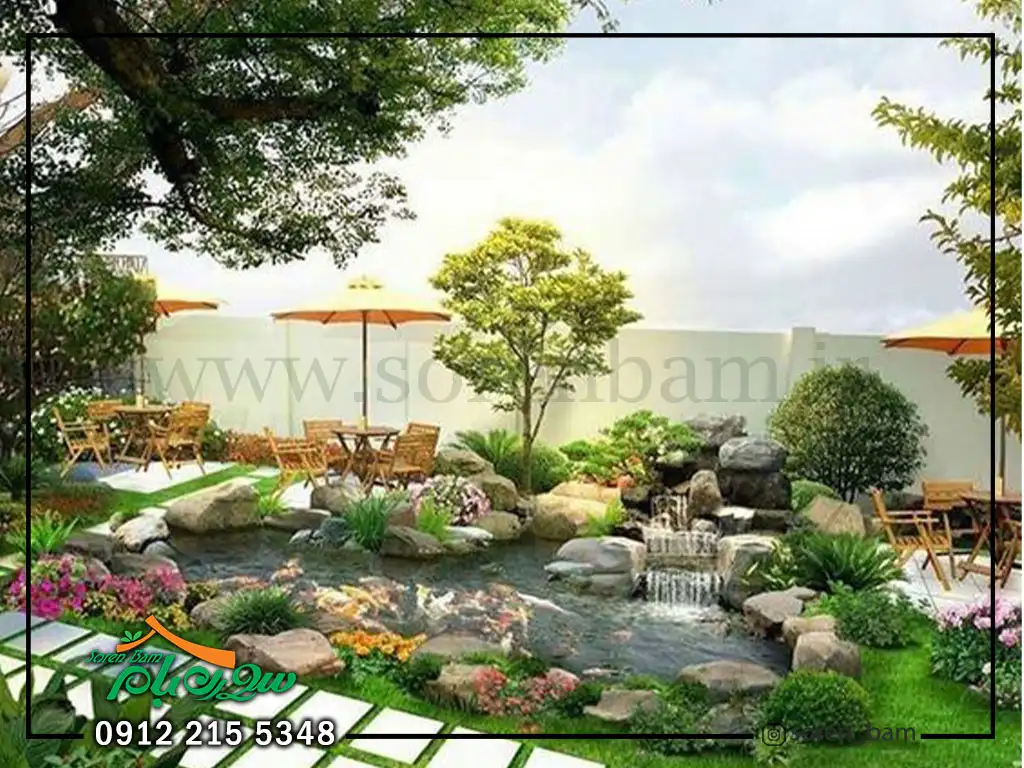 ابنما در طراحی محوطه ویلا