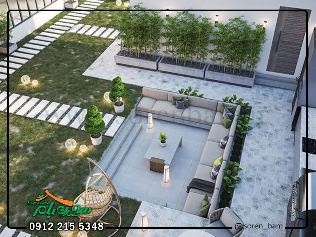 ایده طراحی محوطه ویلا