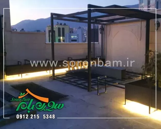 اجرای نورپردازی روف گاردن فرشته