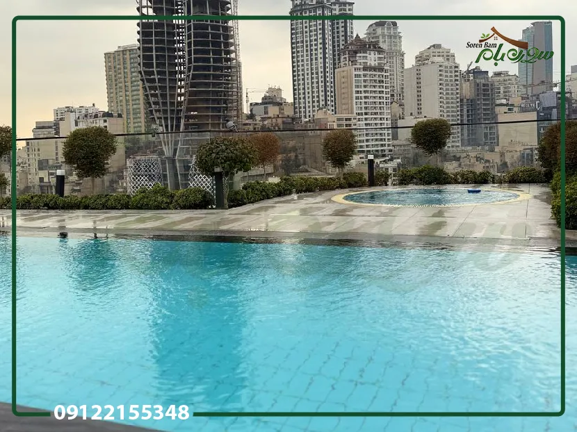 طراحی و اجرای استخر در روف گاردن پروژه الهیه