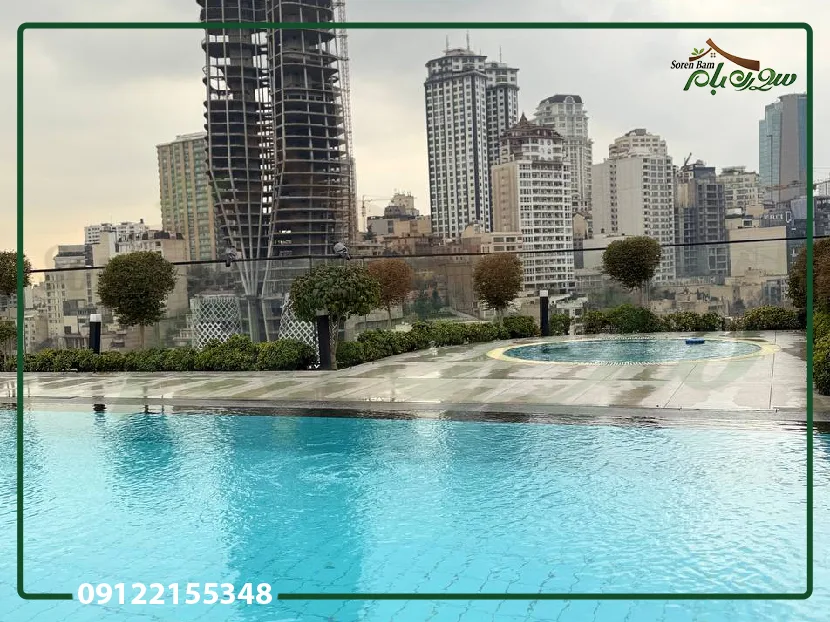 طراحی و اجرای استخر در روف گاردن پروژه الهیه