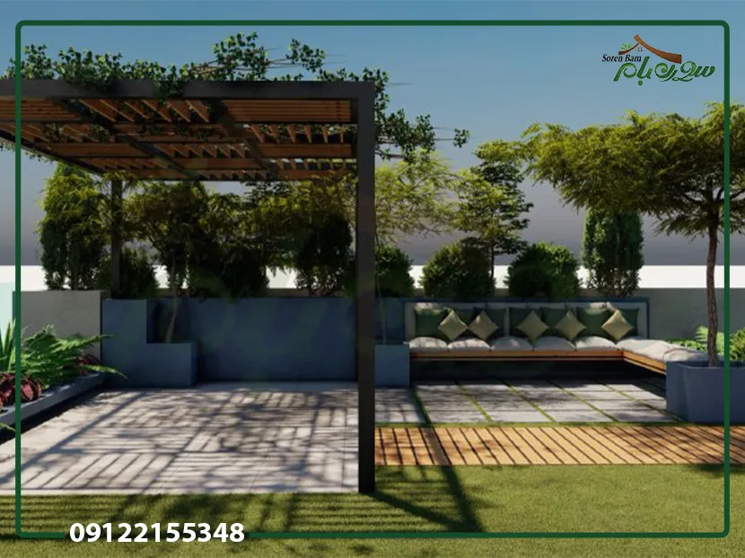 اجرای گلدان چوبی